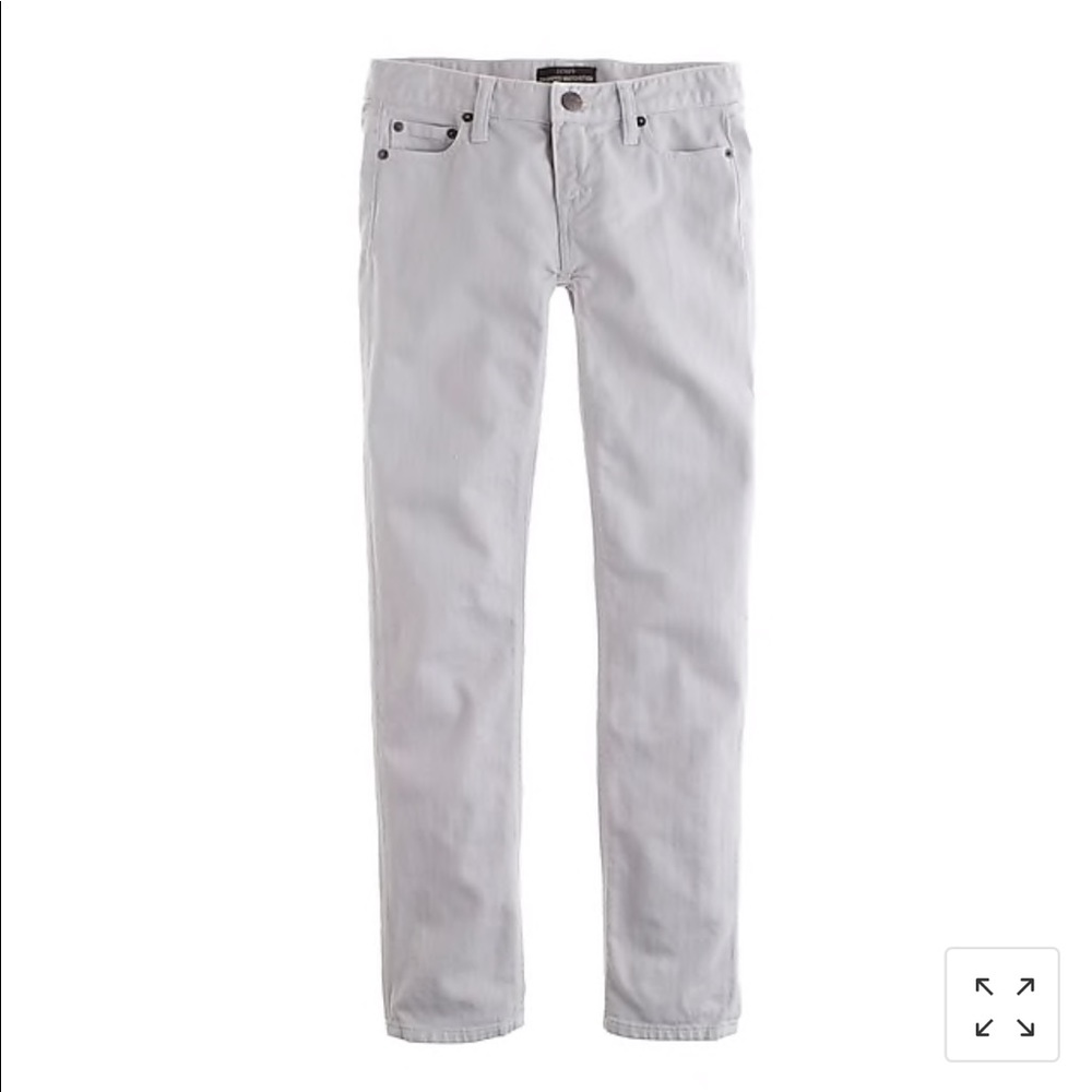 Cropped matchstick jean in garment-dyed denim